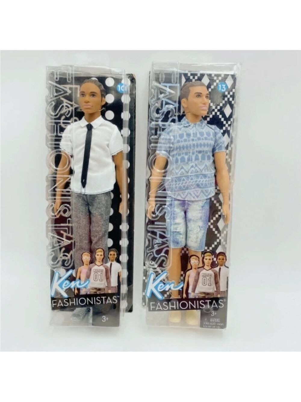 2016 Mattel Barbie Ken Fashionistas Doll #10 and #13 NEW
